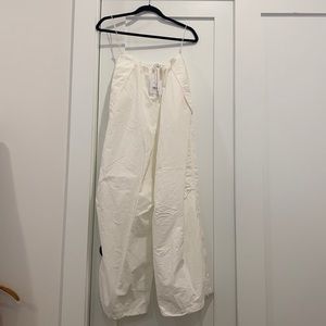 White Adika parachute pants